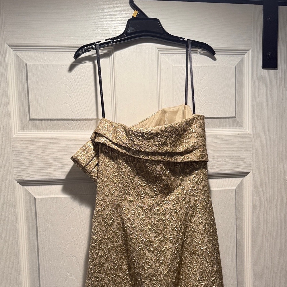 David Meister Gold Strapless Dress - Picture 8 of 8
